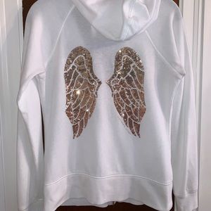 Victoria’s Secret Zip Up Sequin Angel Wing Hoodie